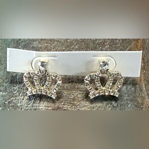 Ⓜ️Rhinestone Crown Stud Earrings